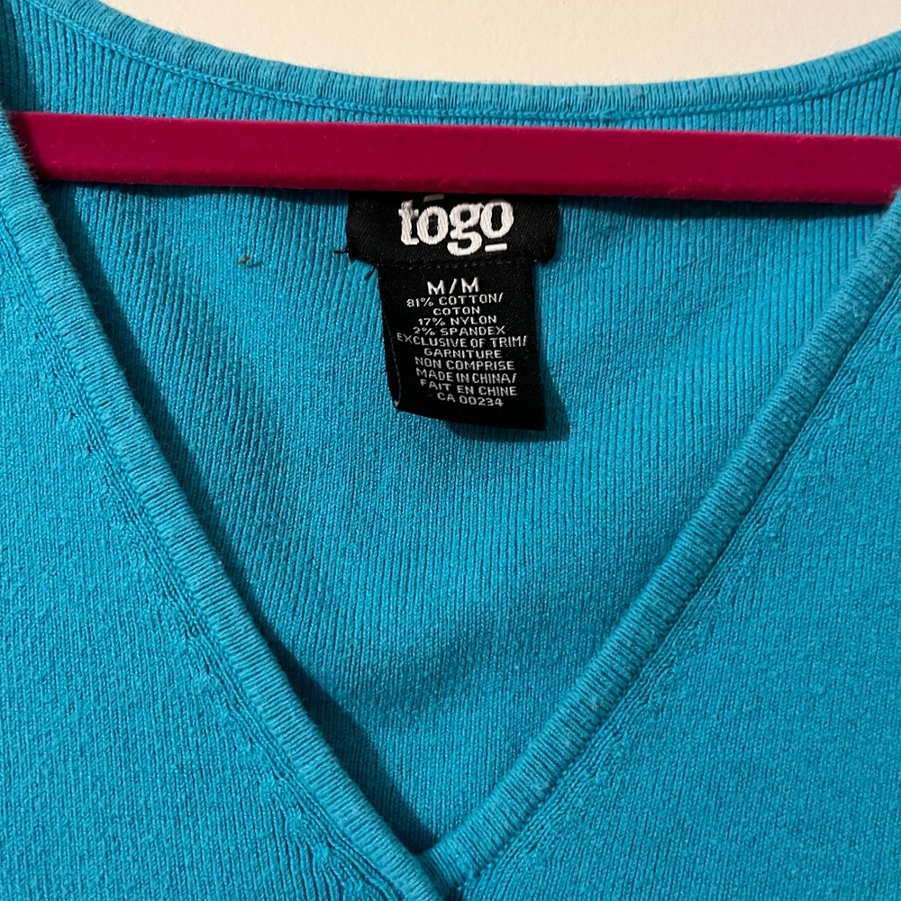 Vintage Blue Sleeveless Top with GORGEOUS waist detail - Picture 3 of 7
